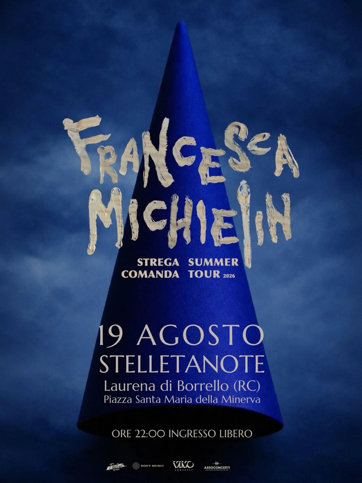 Locandina Francesca Michielin Strega Summer Comanda Tour 2026 a Borrello (Reggio Calabria)