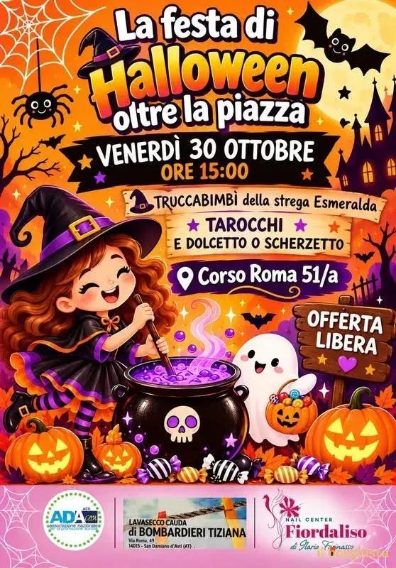 Locandina La festa di Halloween oltre la piazza 2026 a San Damiano d'Asti (Asti)