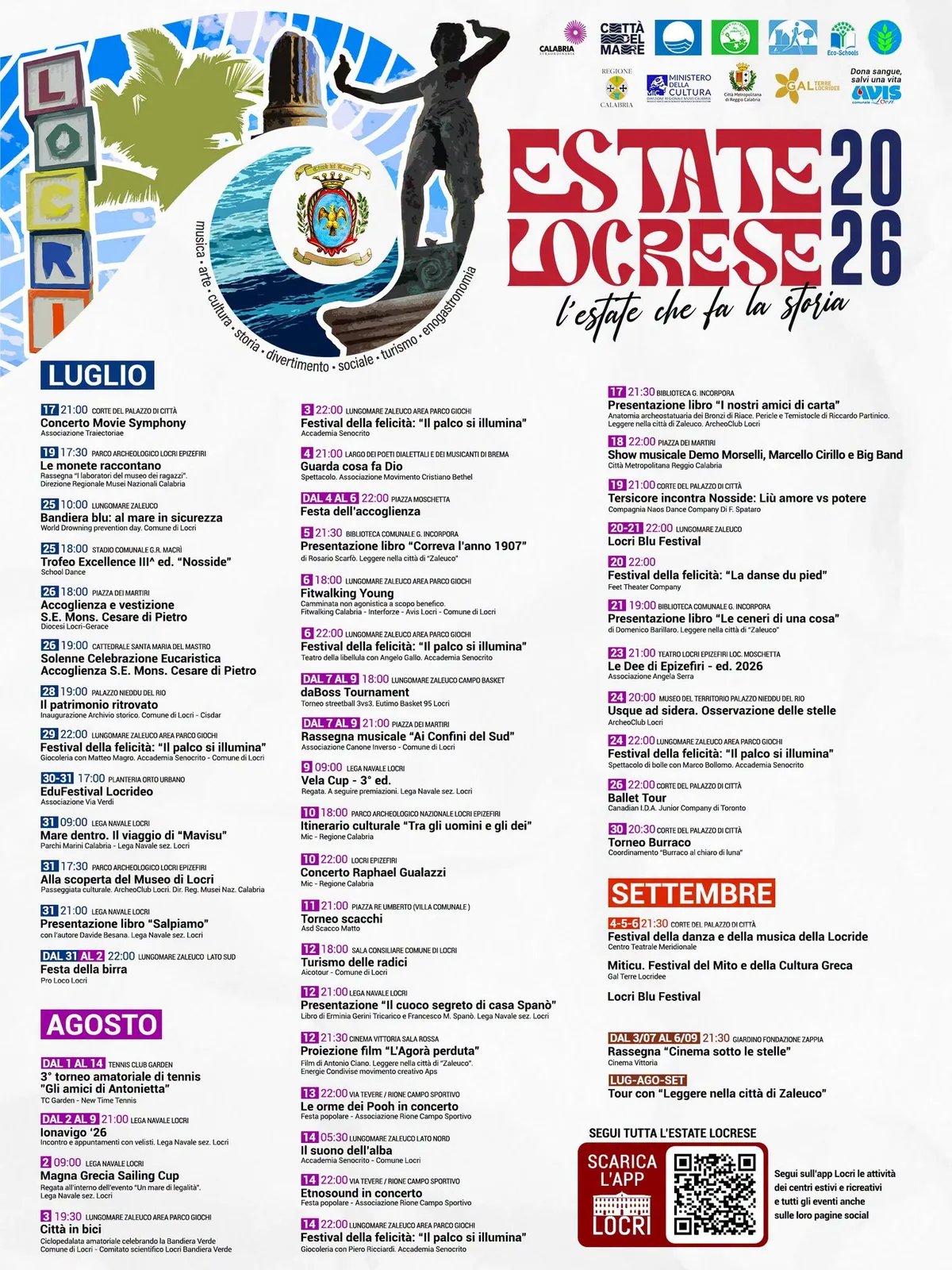 Locandina Festival della danza e della musica della Locride 2026 a Locri (Reggio calabria)