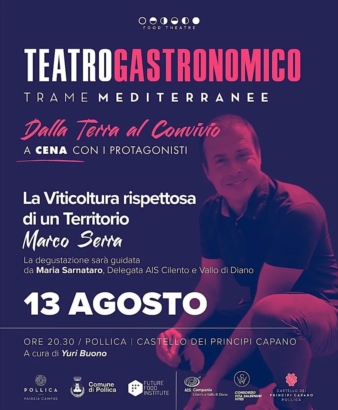 Locandina Teatrogastronomico Trame Mediterranee 2026 a Pollica (Salerno)