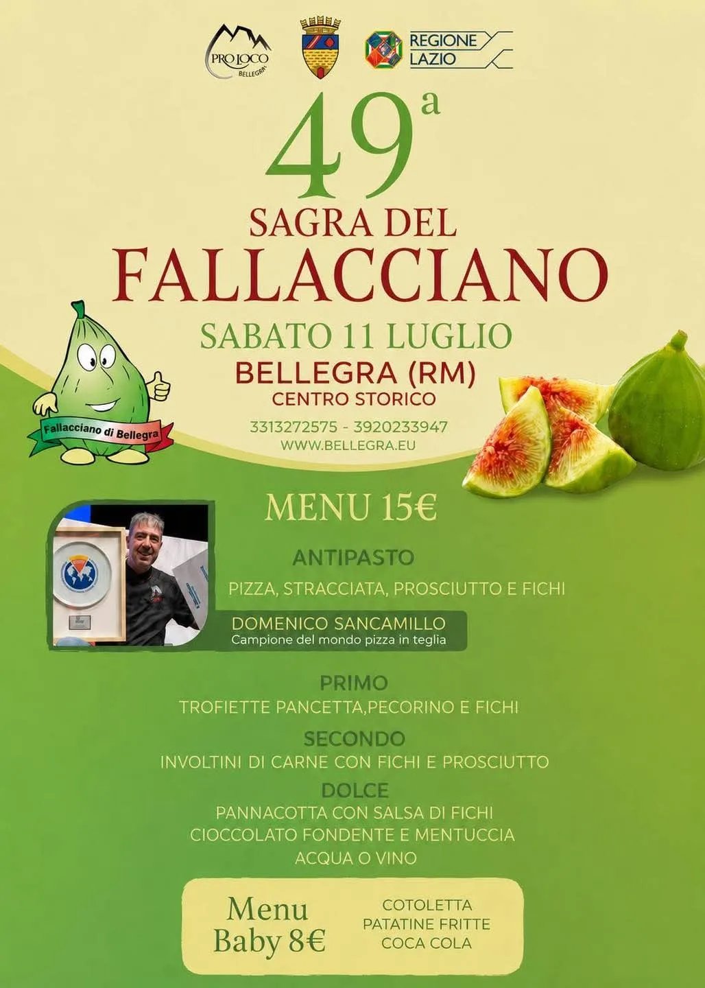 Locandina 49ª Sagra del Fallacciano 2026 a Bellegra (Roma)
