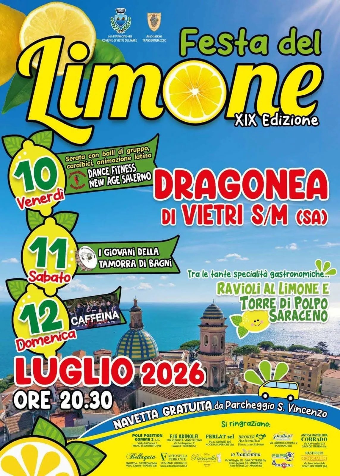 Locandina XIX Edizione Festa del Limone 2026 a Vietri sul Mare (Salerno)