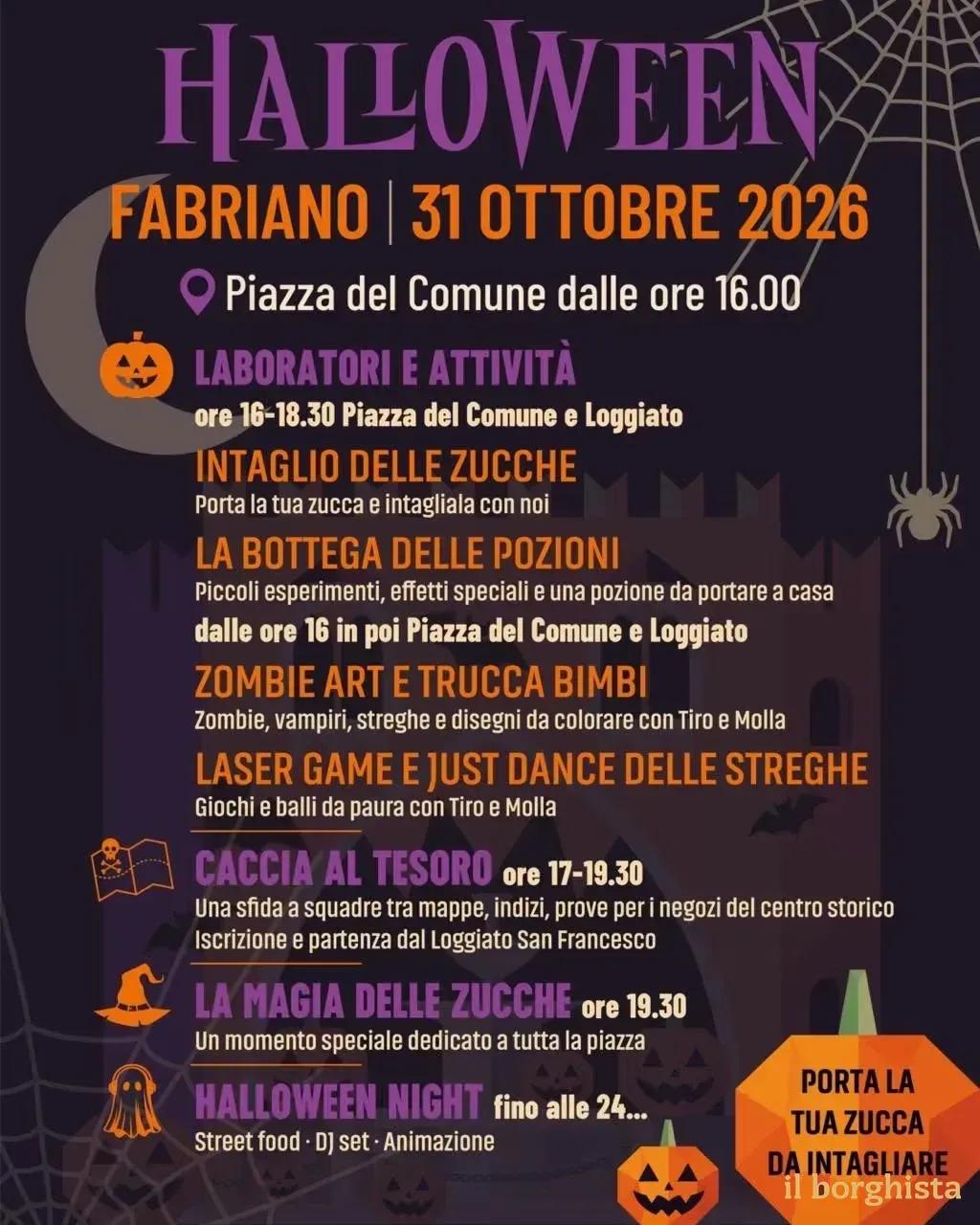 Locandina Halloween 2026 a Fabriano a Fabriano (Ancona)