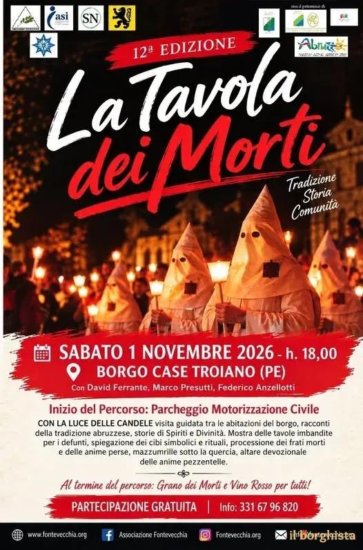 Locandina 12ª La Tavola dei Morti 2026 a Pianella (Pescara)