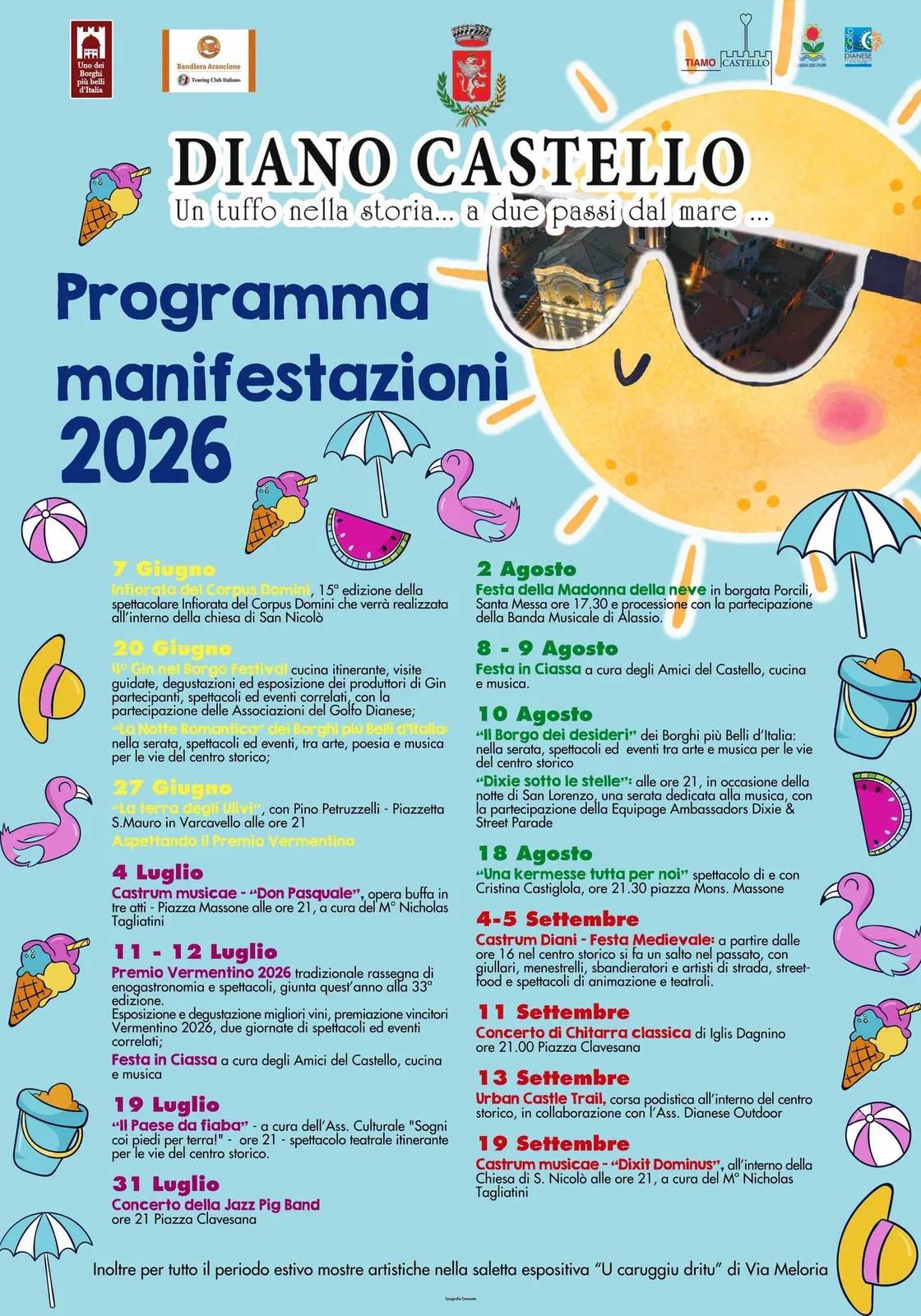 Locandina Concerto di Chitarra Classica 2026 — Iglis Dagnino a Diano Castello (Imperia)