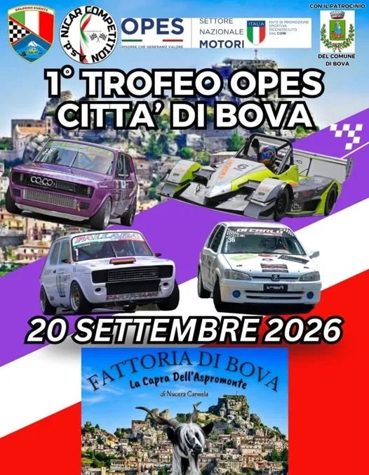 Locandina 1° Trofeo OPES Città di Bova 2026 a Bova (Reggio Calabria)