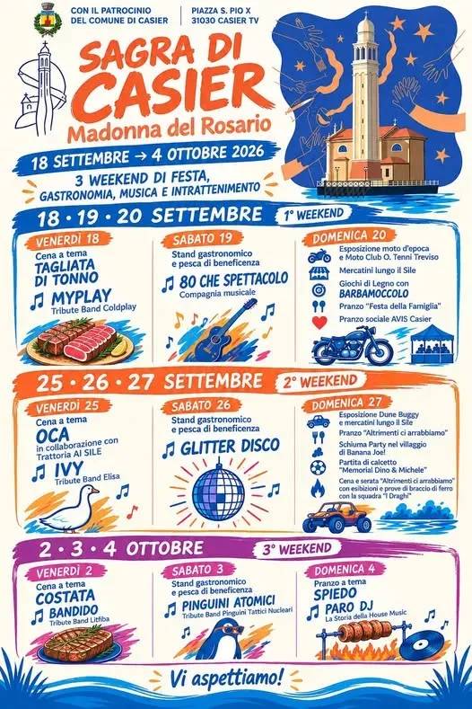 Locandina Sagra di Casier 2026 a Casier (Treviso)