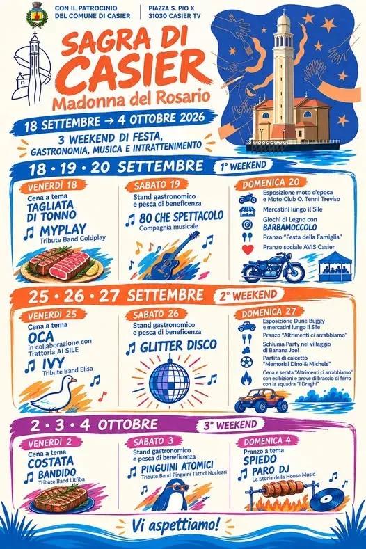 Locandina Sagra di Casier 2026 a Casier (Treviso)