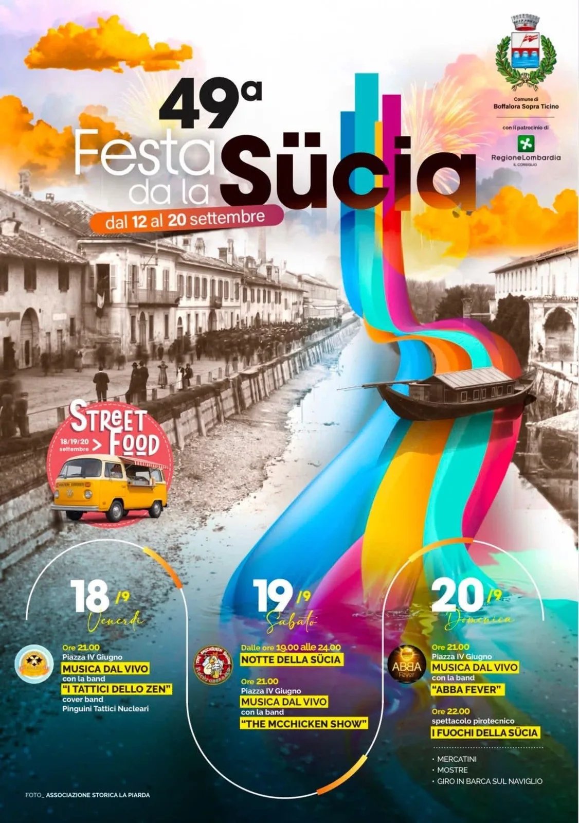 Locandina Street Food — Festa da la Sücia 2026 a Boffalora sopra Ticino (Milano)