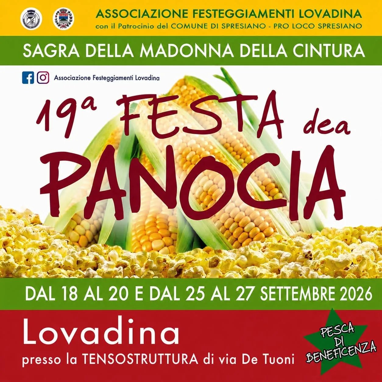 Locandina 19ª Festa dea Panocia a Spresiano (Treviso)