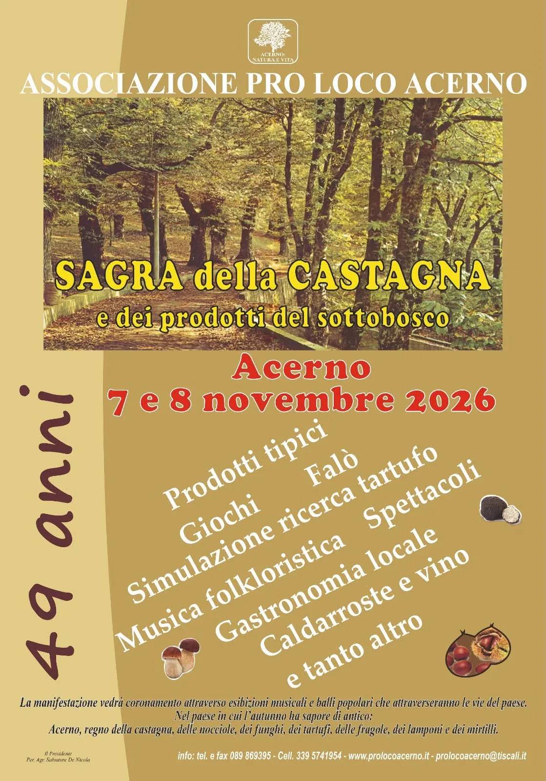 49ª Sagra della Castagna e dei prodotti del sottobosco 2026
