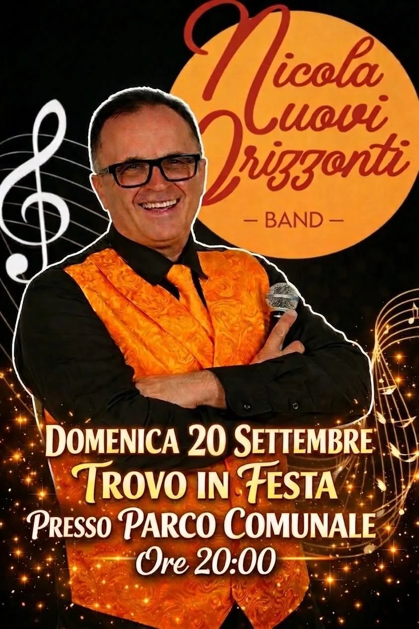 Locandina Nicola Nuovi Orizzonti Band 2026 a Trovo (PV)