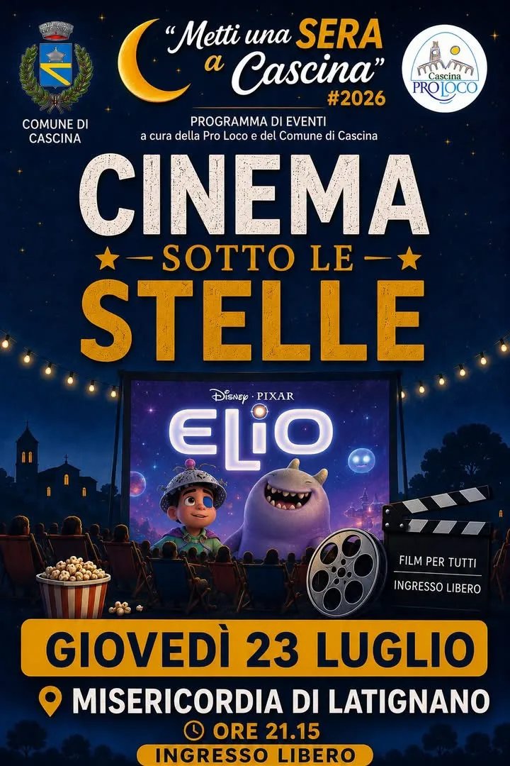 Locandina Cinema sotto le Stelle a Cascina 2026 a Cascina (Pisa)