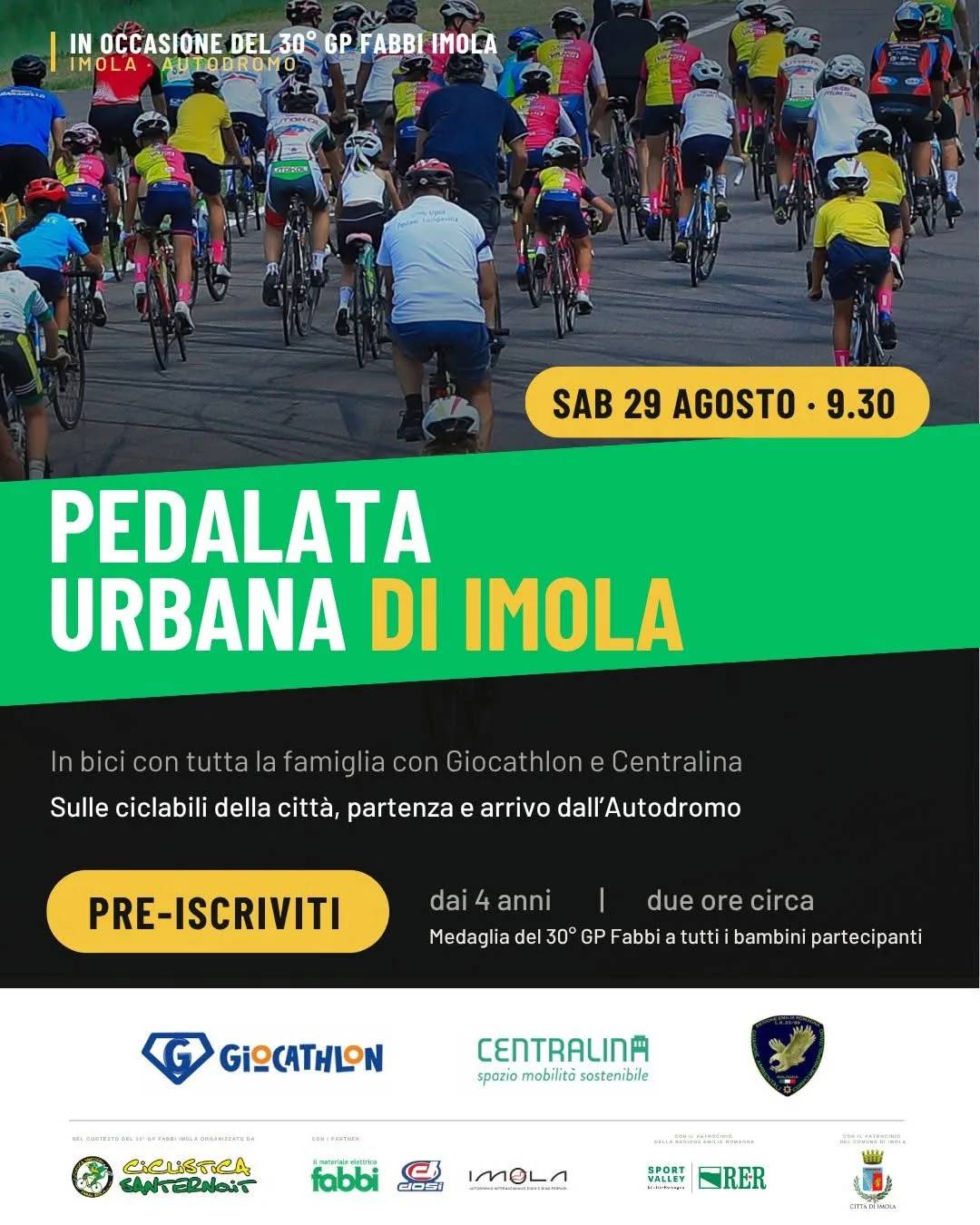 Locandina 30° GP Fabbi Imola - Pedalata Urbana di Imola 2026 a Imola (Bologna)