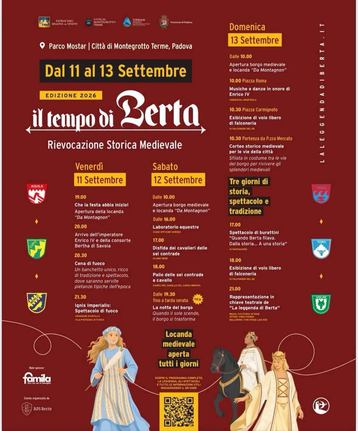 Locandina Il tempo di Berta 2026 a Montegrotto Terme (Padova)