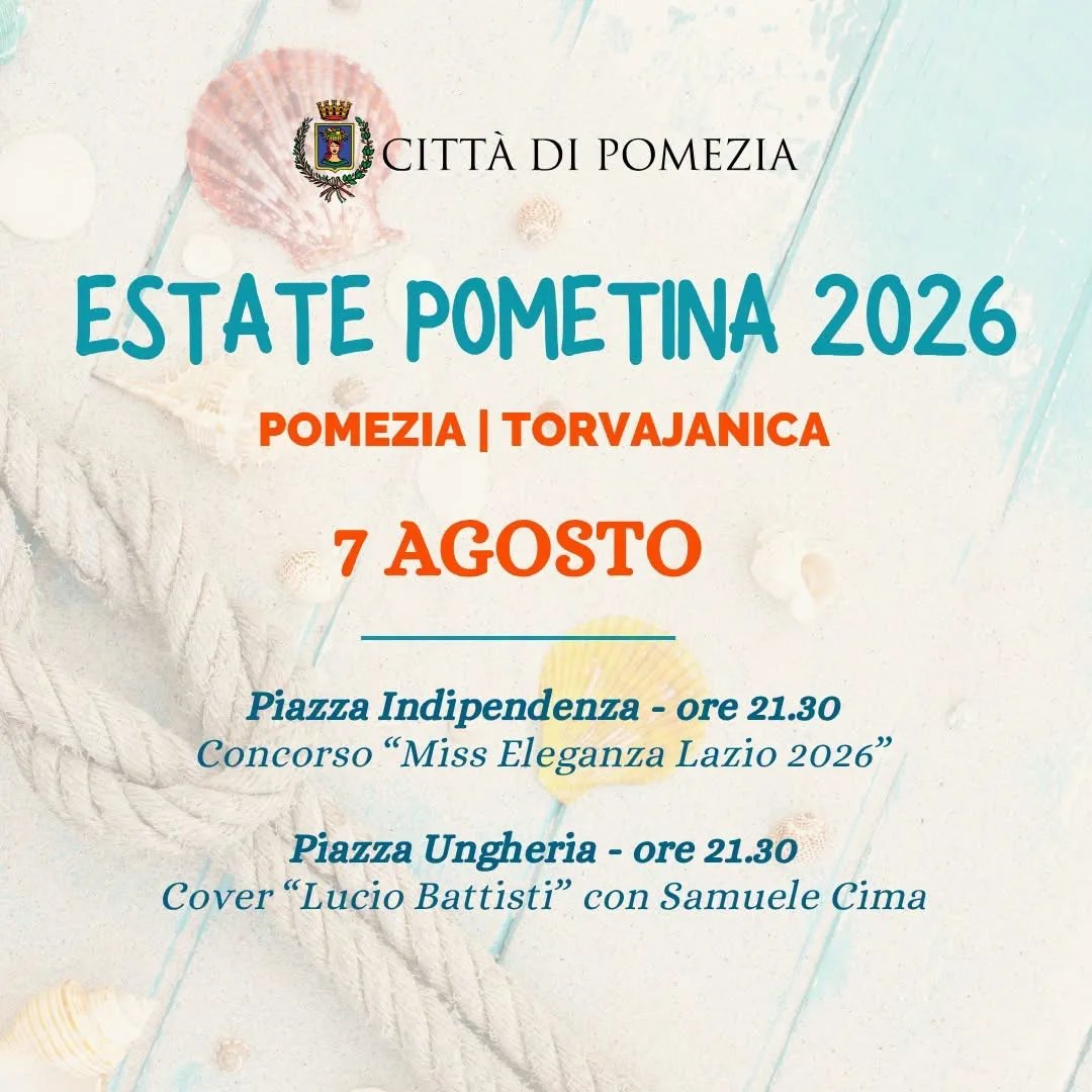 Locandina Estate Pometina 2026 a Pomezia (Roma)