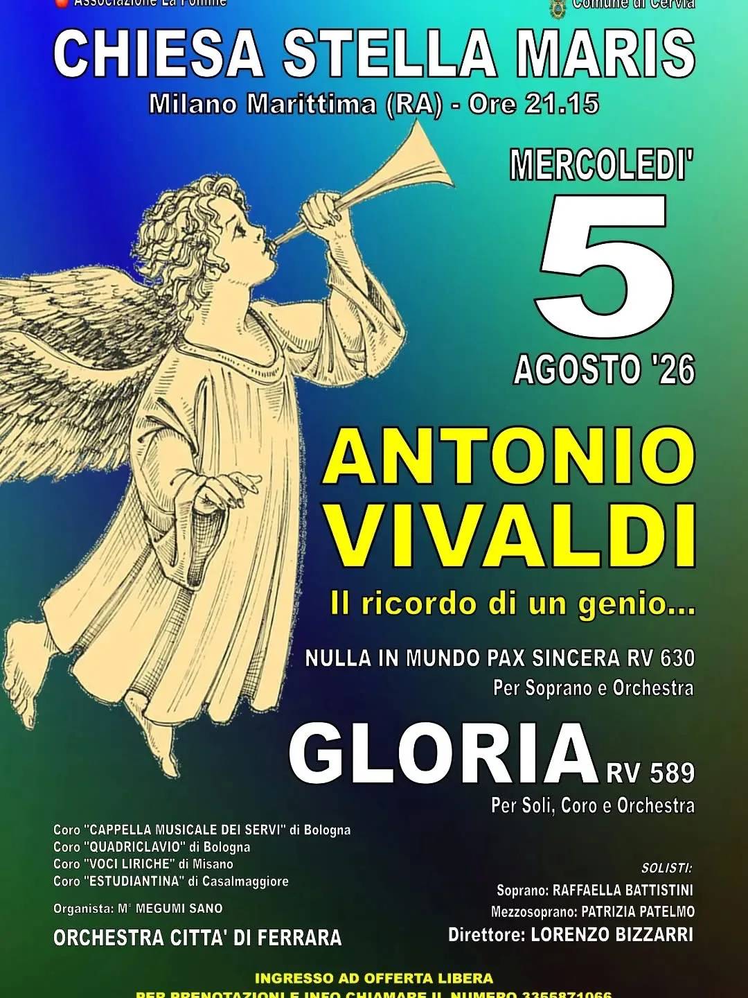 Locandina Concerto Antonio Vivaldi 2026 a Cervia (Ravenna)