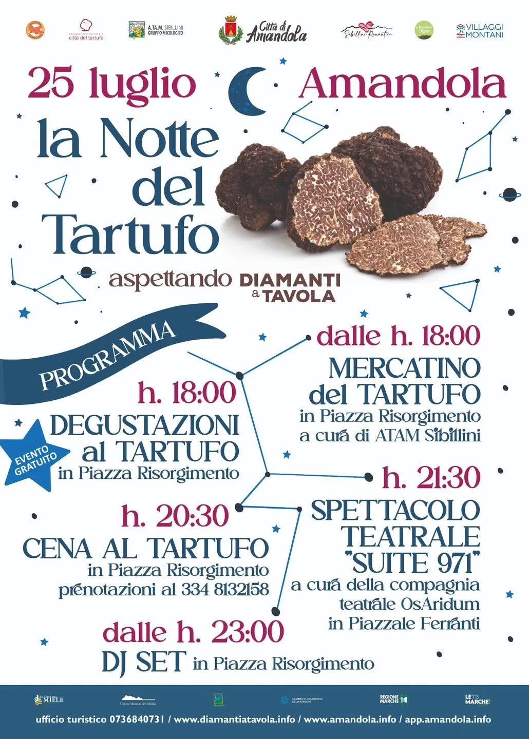 Locandina La Notte del Tartufo 2026 ad Amandola a Amandola (Fermo)