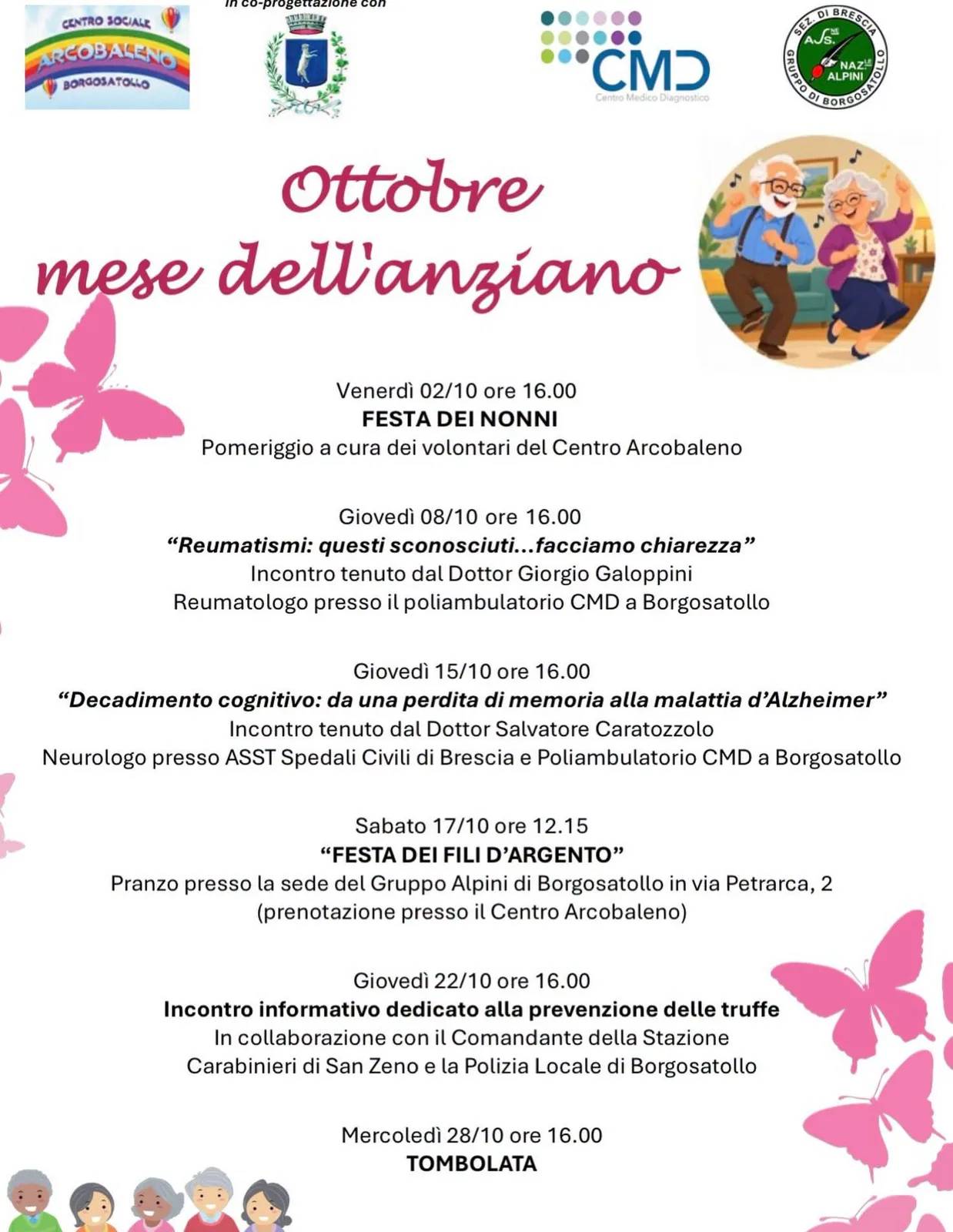 Locandina calendario eventi ottobre 2026 a Borgosatollo (Brescia)