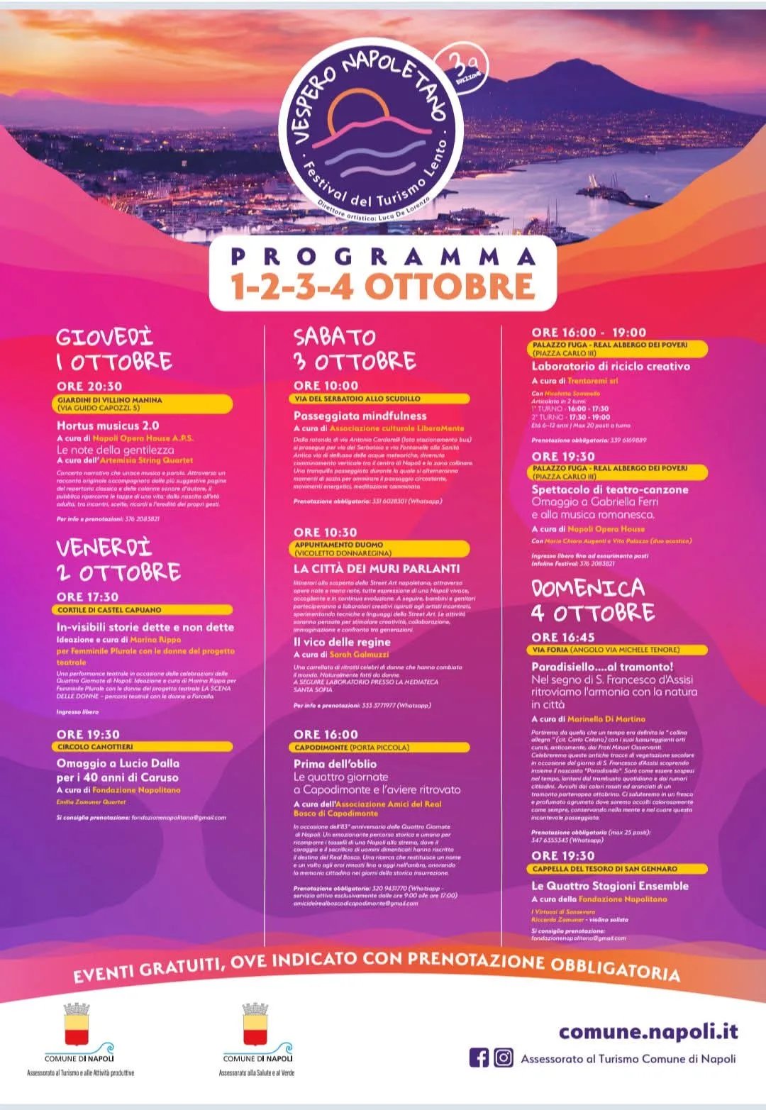 Locandina Hortus musicus 2.0 — Le note della gentilezza 2026 a Napoli (Napoli)