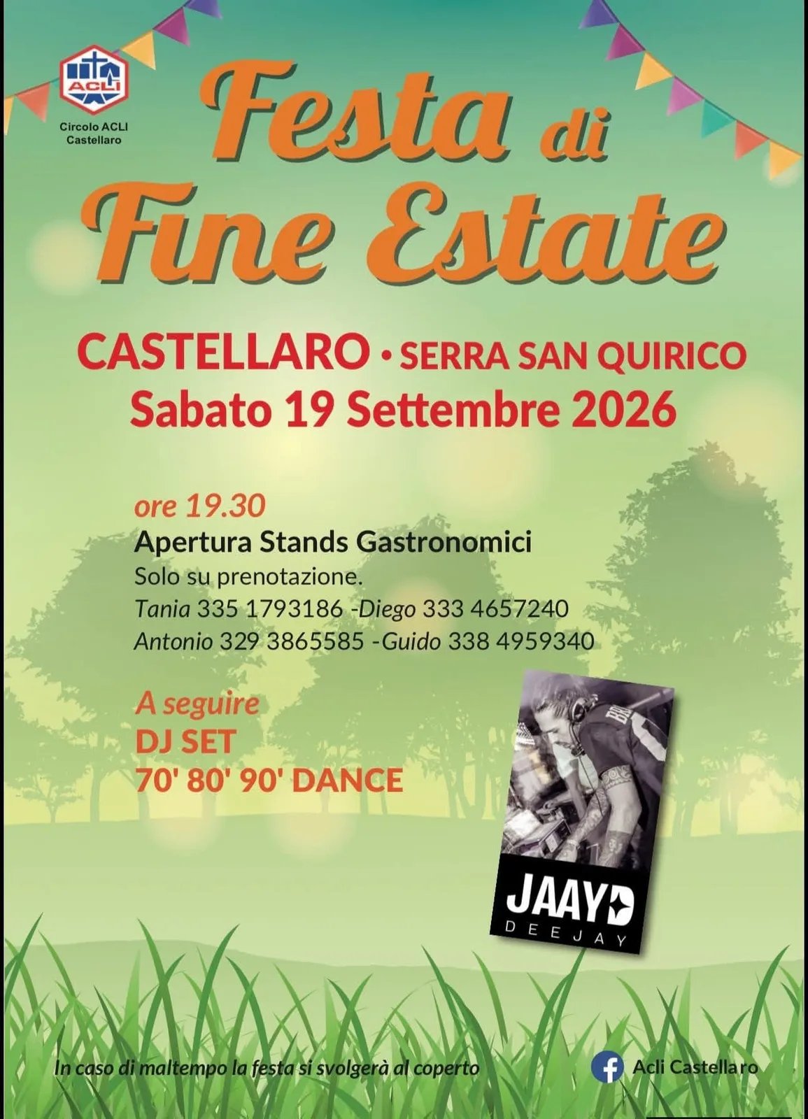 Locandina Festa di Fine Estate 2026 a Serra San Quirico (Ancona)