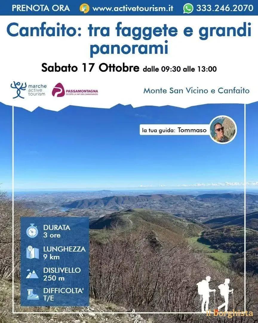 Locandina Canfaito: tra faggete e grandi panorami 2026 a Matelica (Macerata)