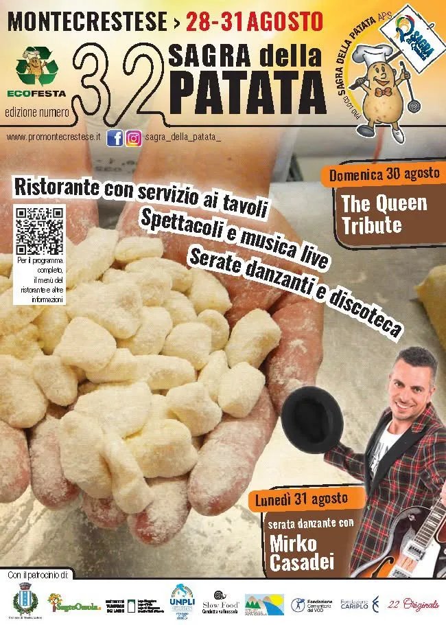 Locandina Mirko Casadei — Sagra della Patata 2026 a Montecrestese (Verbano-cusio-ossola)