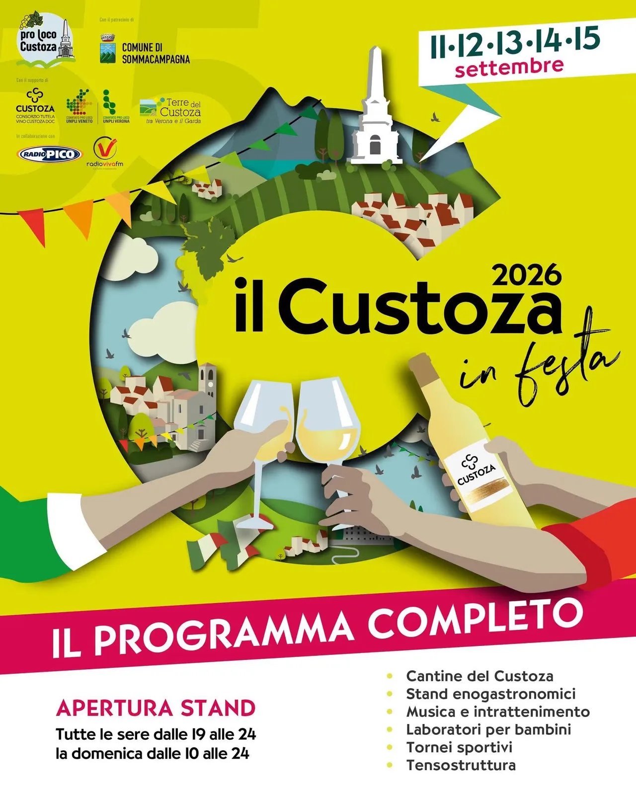Locandina Il Custoza in festa 2026 a Sommacampagna (Verona)