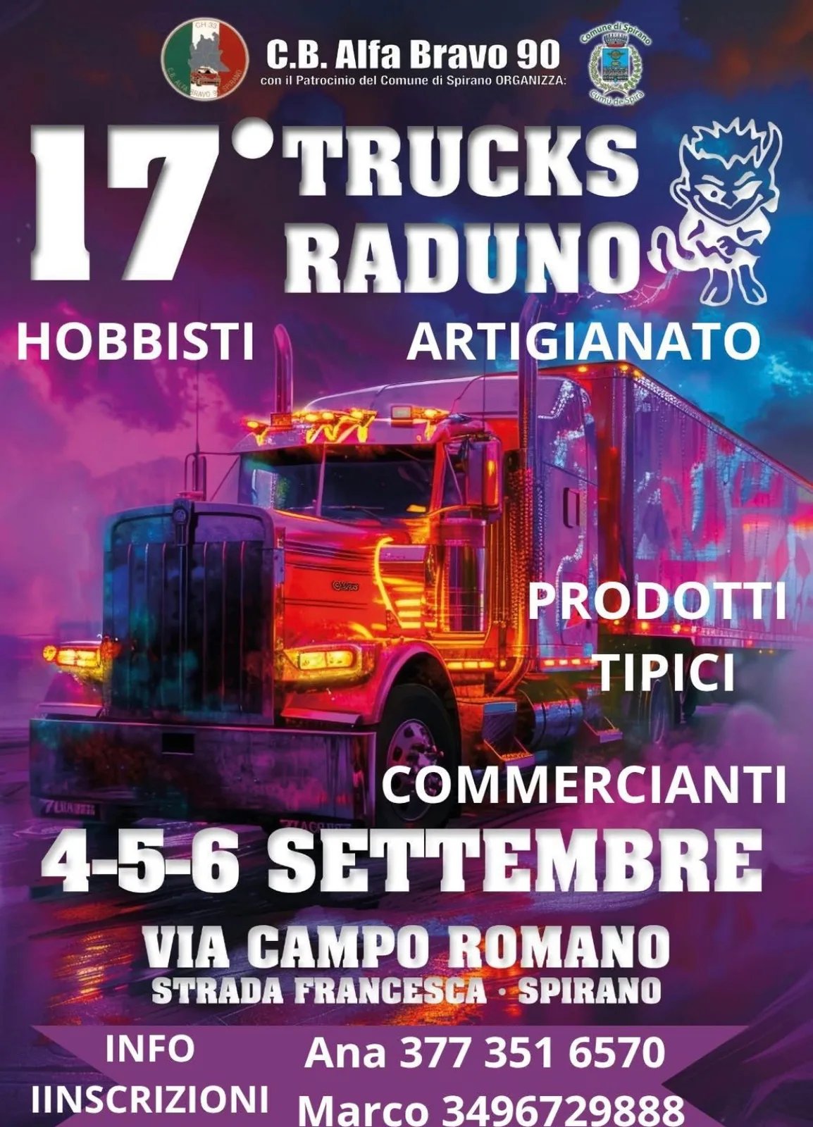 Locandina 17° Raduno Trucks 2026 a Spirano (Bergamo)