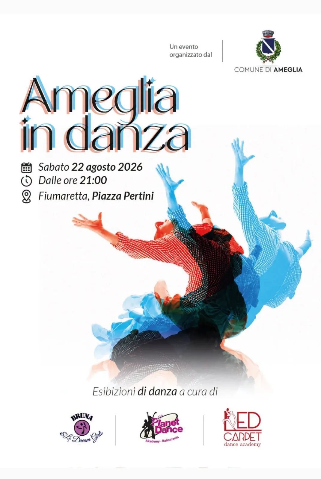 Locandina Ameglia in danza 2026 a Ameglia (La Spezia)