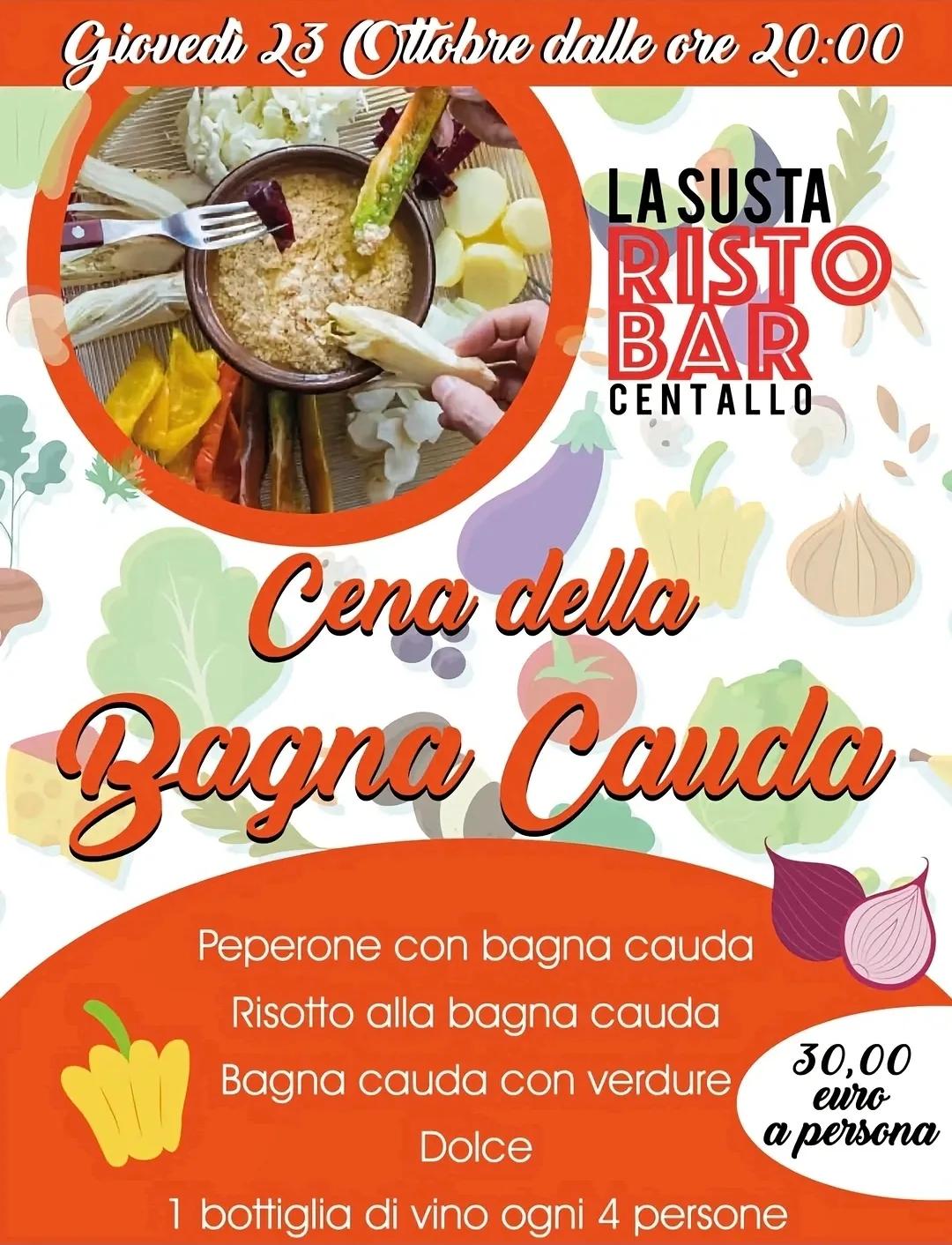 Locandina Cena della Bagna Cauda 2026 a Centallo (Cuneo)