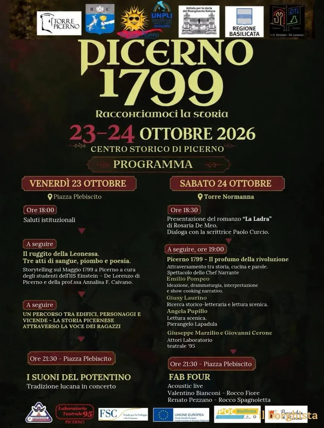 Locandina Picerno 1799 2026 a Picerno (Potenza)