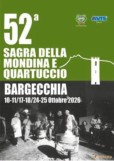 Locandina 52ª Sagra della Mondina e Quartuccio 2026 a Massarosa (Lucca)