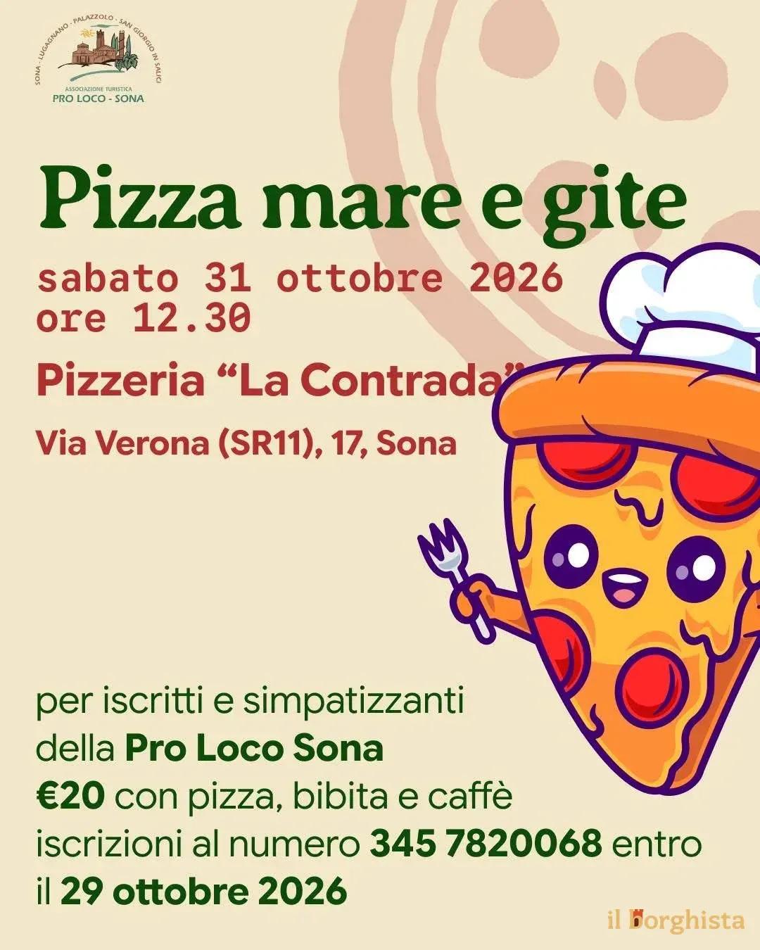Locandina Pizza mare e gite 2026 a Sona (Verona)