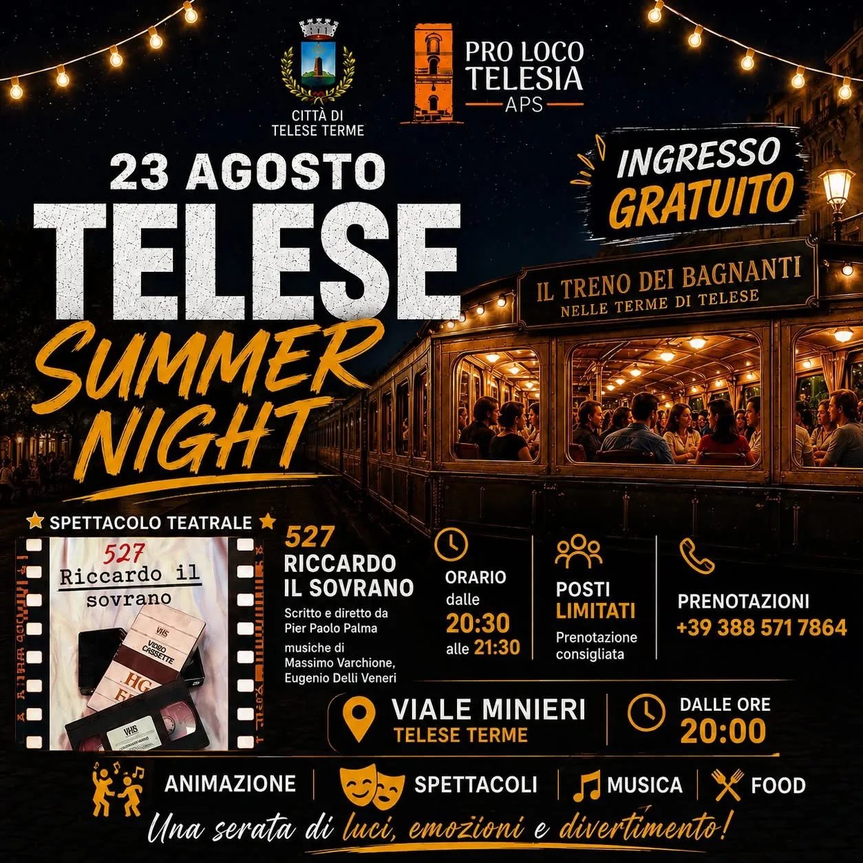Locandina Telese Summer Night 2026 a Telese Terme (Benevento)