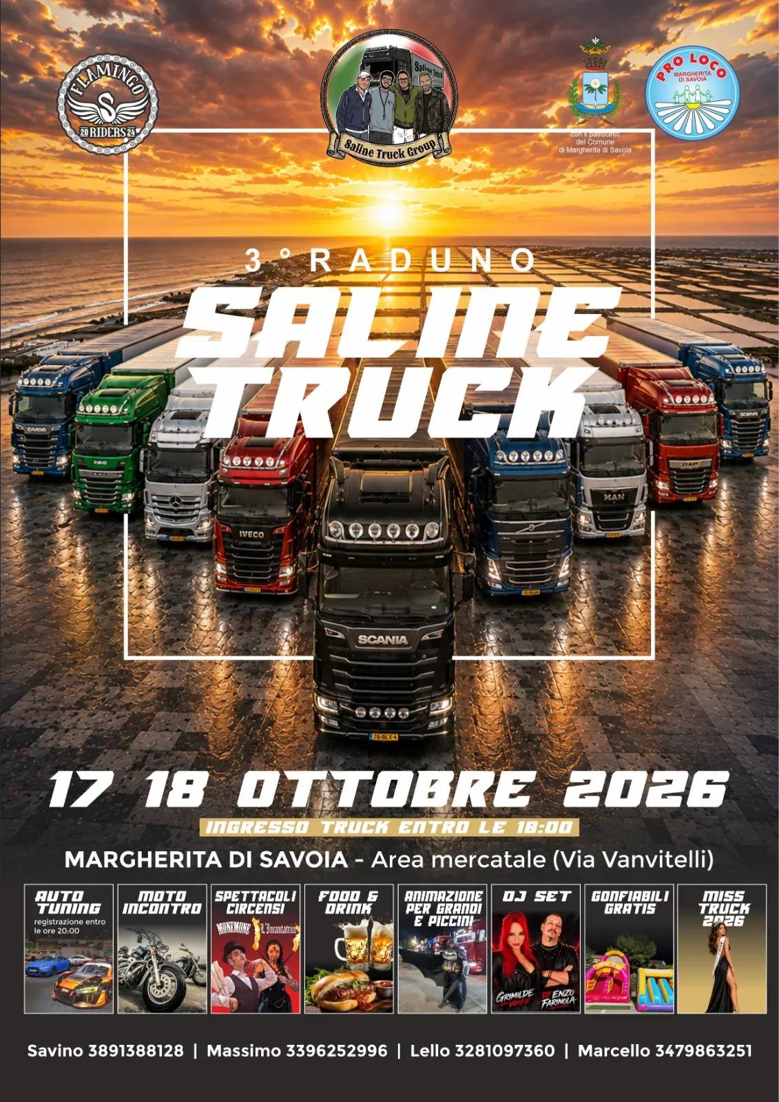 Locandina SALINE TRUCK 2026 - 3^ RADUNO a Margherita di Savoia (Barletta-andria-trani)