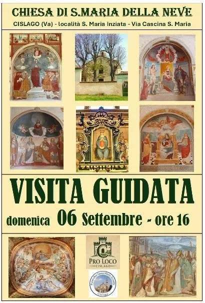 Locandina Visita Guidata alla Chiesa di S. Maria della Neve 2026 a Cislago (Varese)