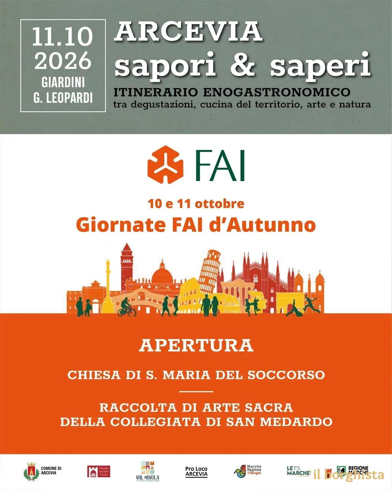 Locandina Arcevia Sapori & Saperi 2026 a Arcevia (Ancona)