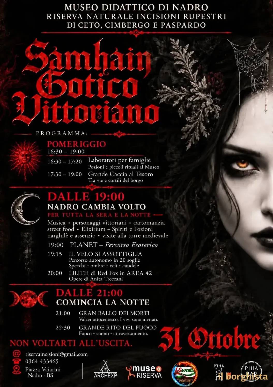 Locandina Samhain Gotico Vittoriano 2026 a Ceto (Brescia)