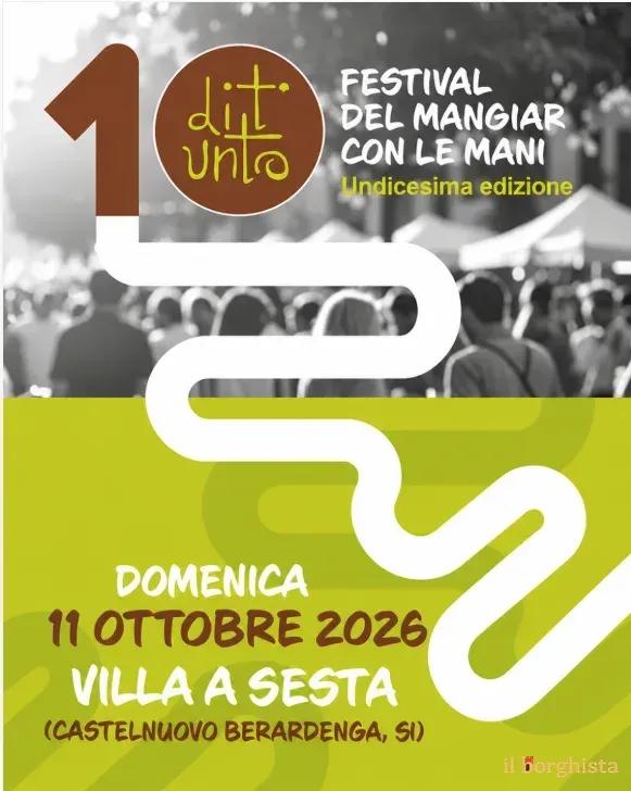 Locandina 11° Festival del Mangiar con le Mani 2026 a Castelnuovo Berardenga (Siena)