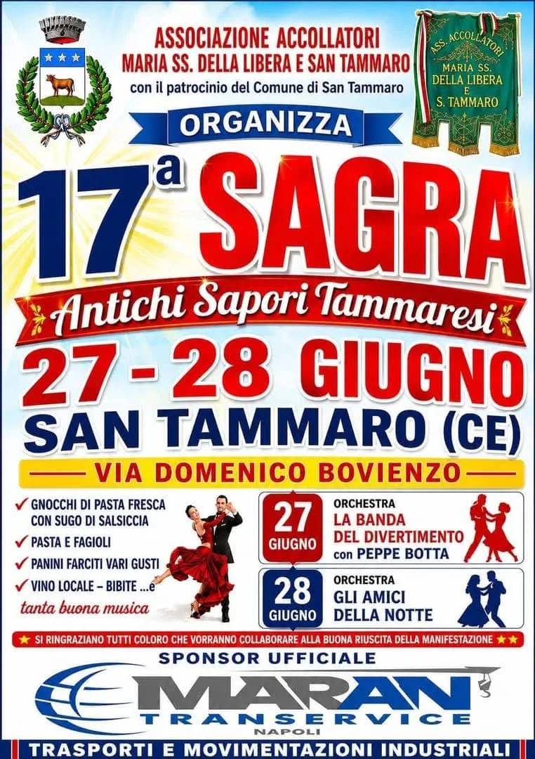 Locandina 17ª Sagra Antichi Sapori Tammaresi 2026 a San Tammaro (Caserta)