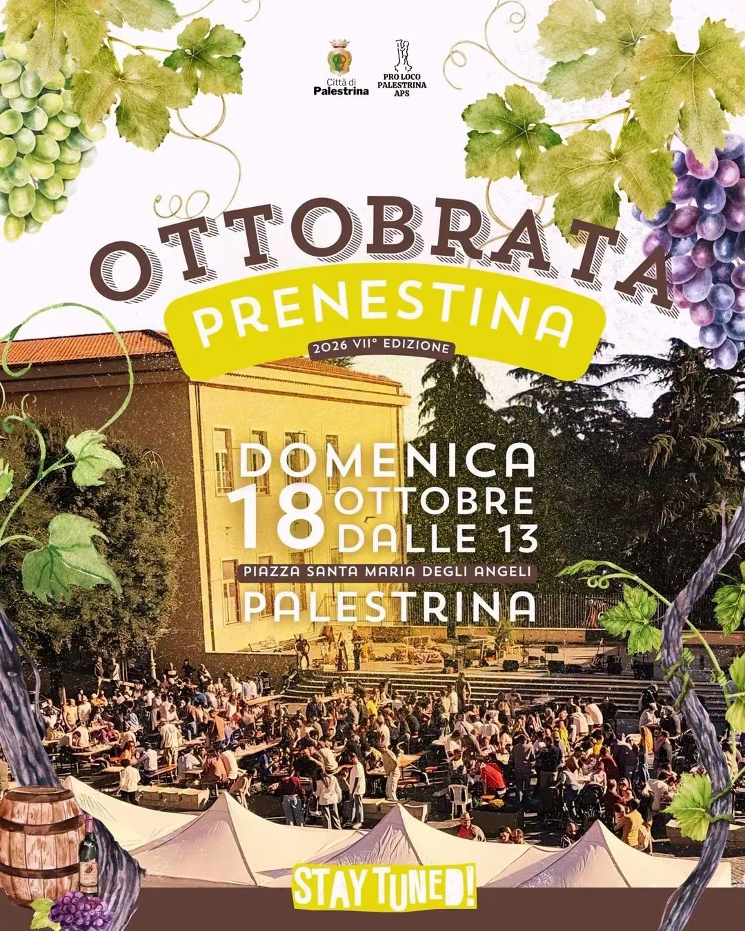 Locandina VII° Ottobrata Prenestina 2026 a Palestrina (Roma)