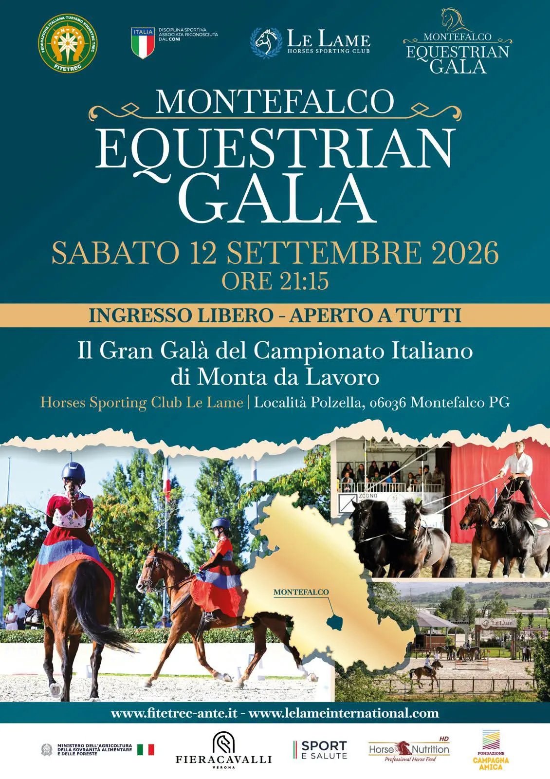 Locandina Montefalco Equestrian Gala 2026 a Montefalco (Perugia)