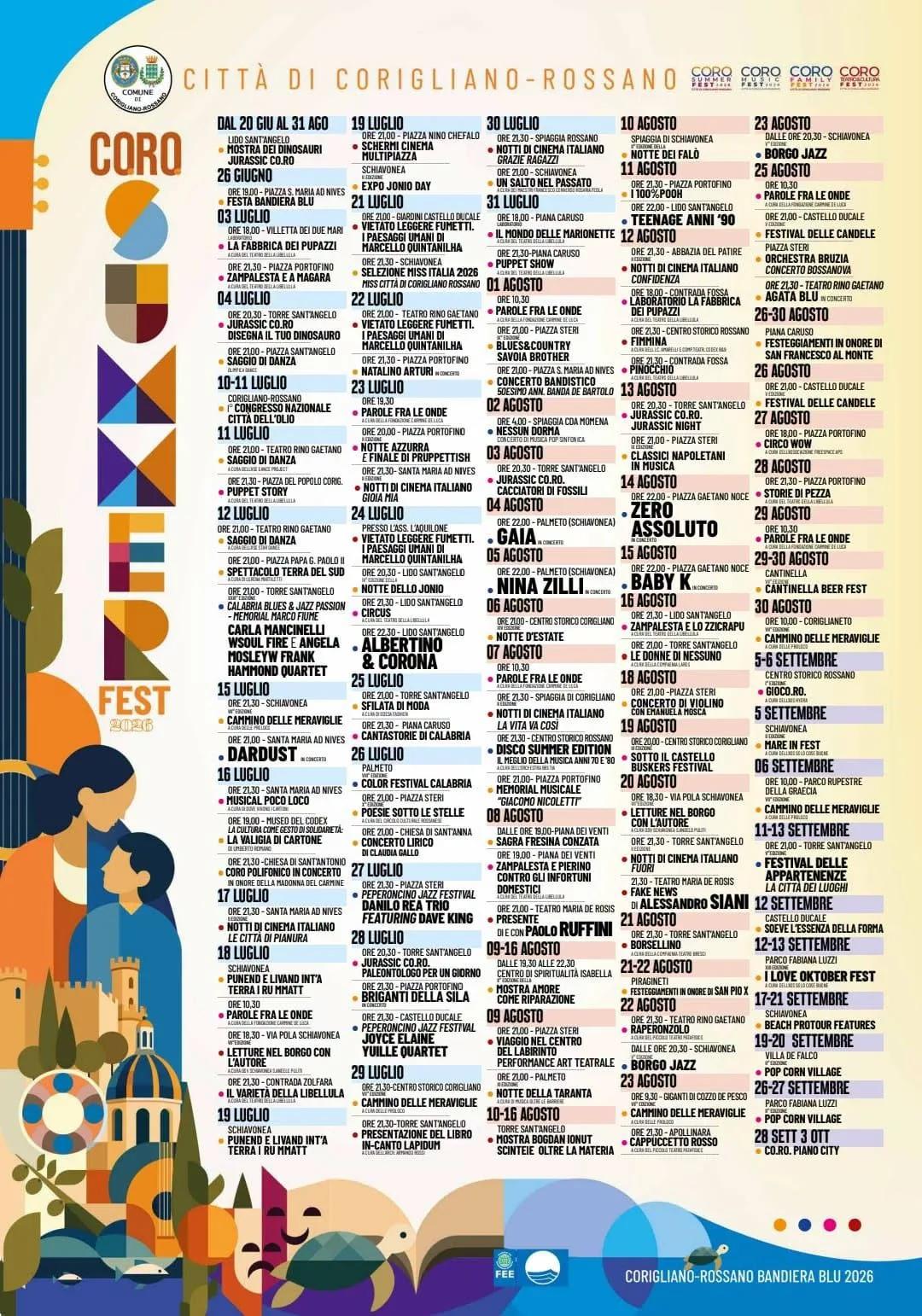 Locandina Borgo Jazz 2026 (22 agosto) a Corigliano-Rossano (Cosenza)