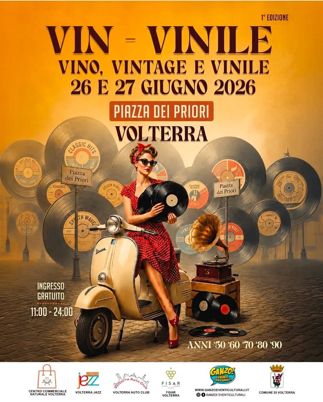 Locandina VIN = VINILE 2026 a Volterra (Pisa)