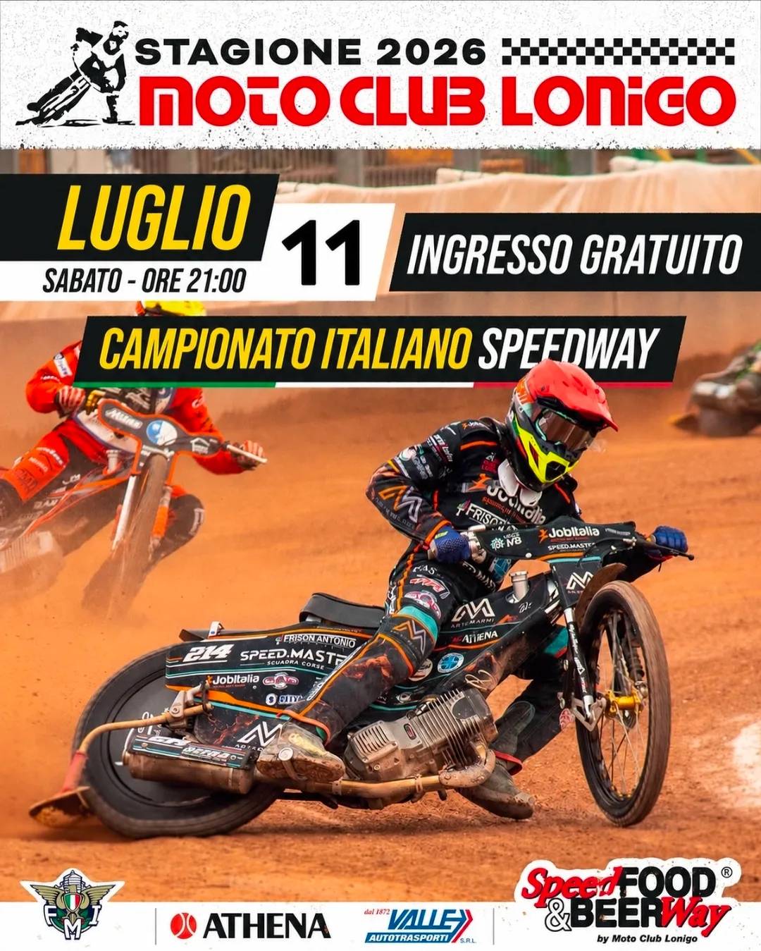 Locandina Campionato Italiano Speedway 2026 a Lonigo (Vicenza)