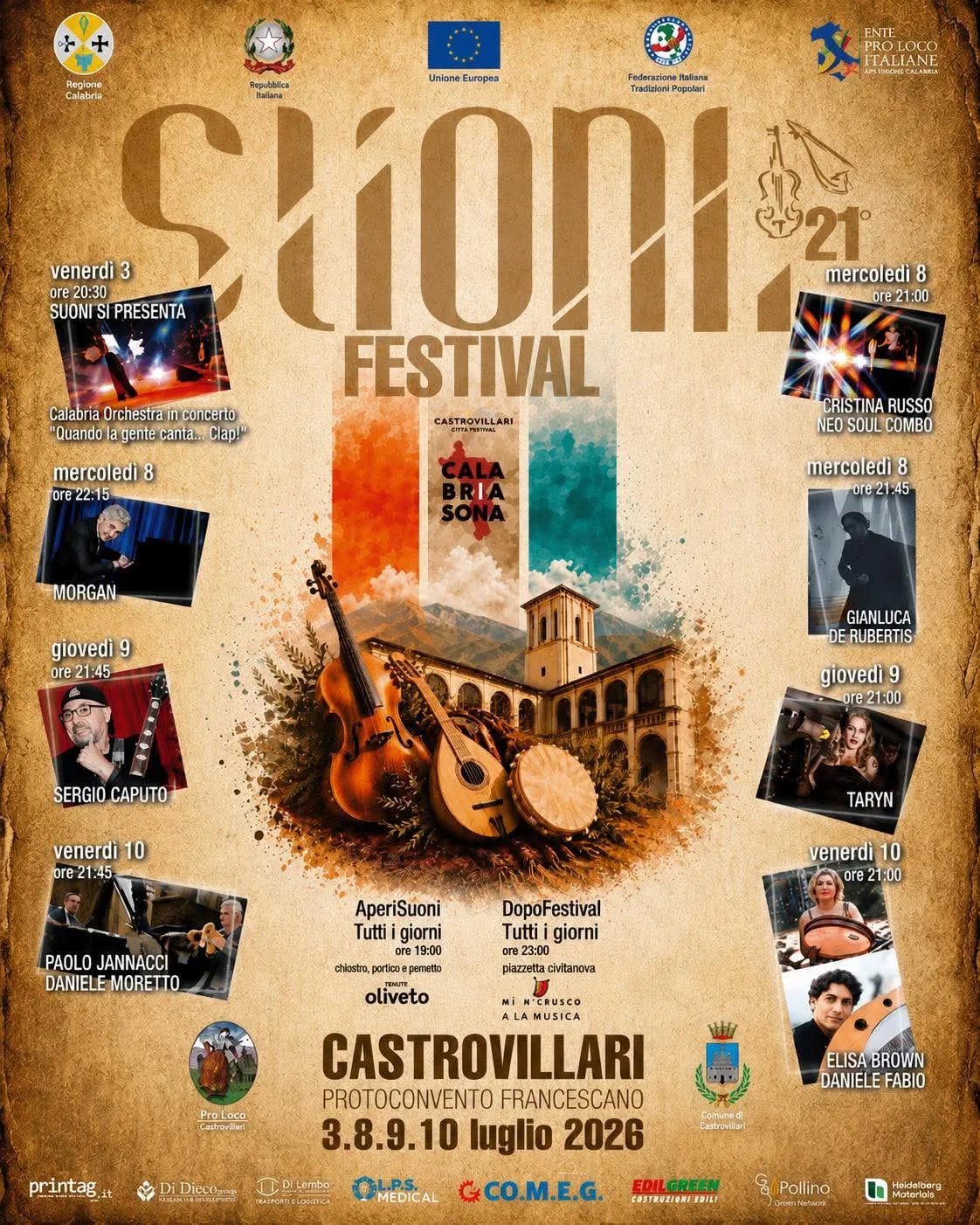 Locandina Cristina Russo Neo Soul Combo — Suoni Festival 2026 a Castrovillari (Cosenza)