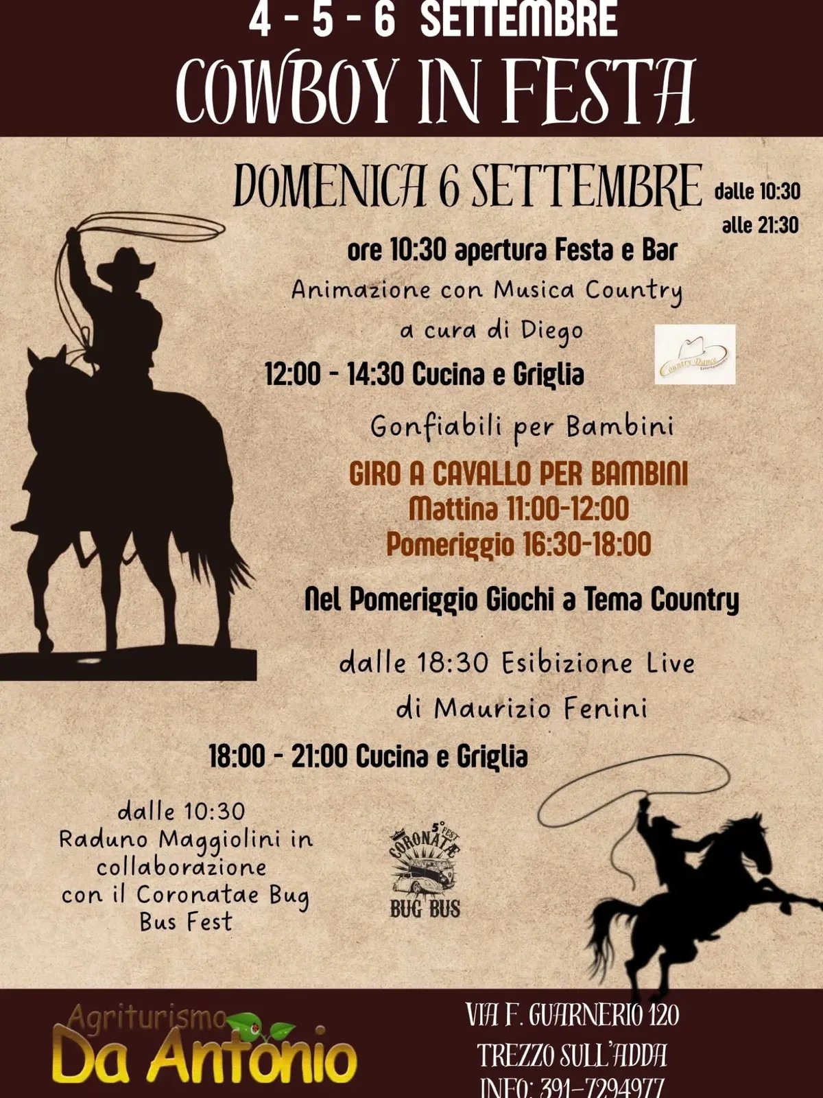 Locandina Cowboy in Festa 2026 a Trezzo sull'Adda (Milano)