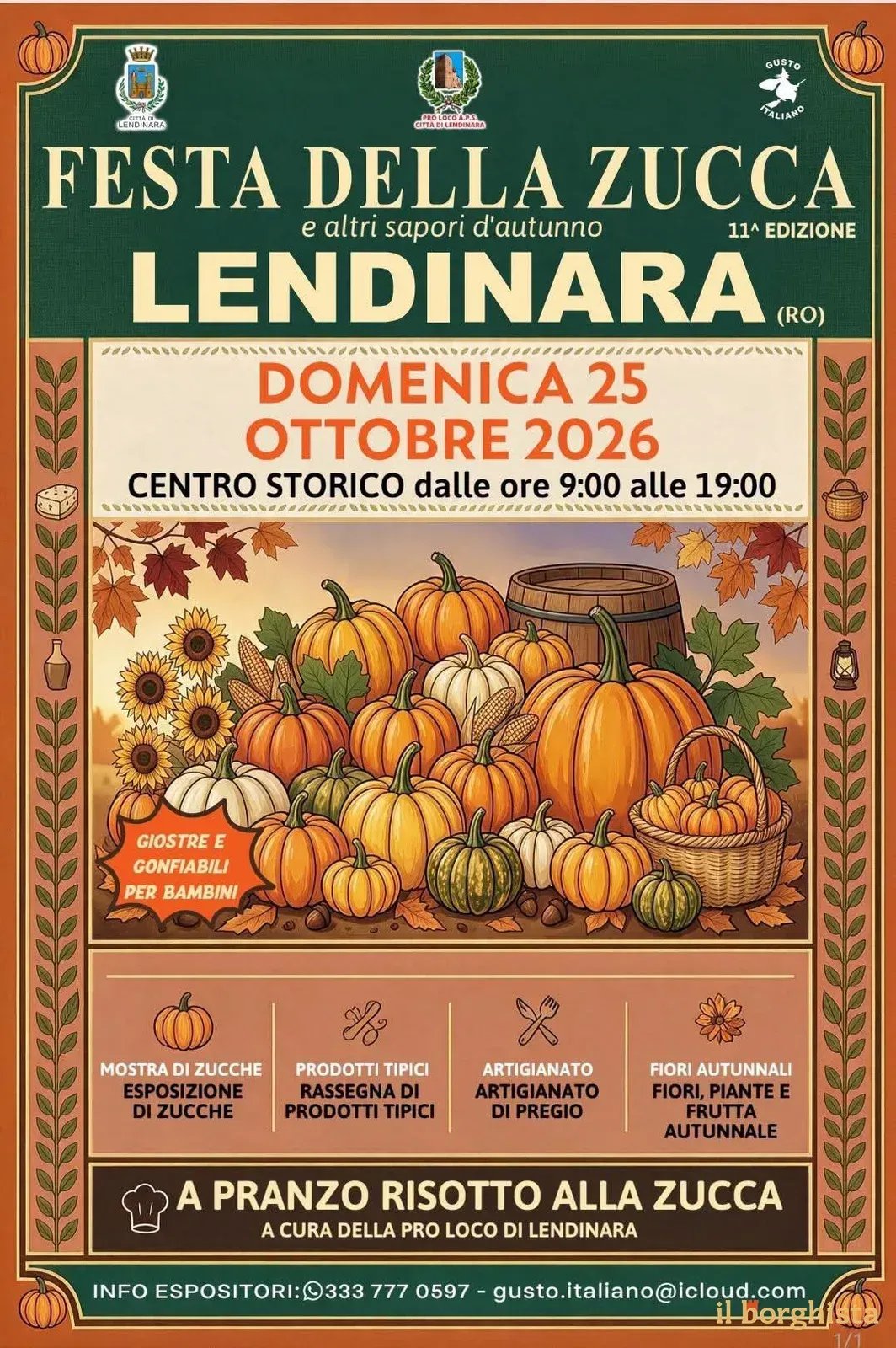 11ª Festa della Zucca e altri sapori d'autunno 2026