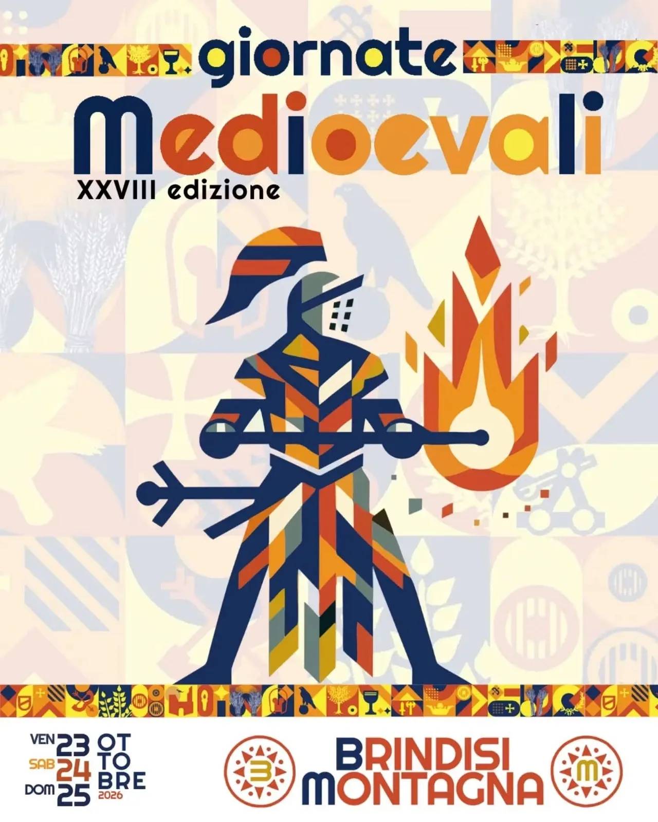 Locandina Giornate Medioevali — XXVIII Edizione 2026 a Brindisi Montagna (Potenza)